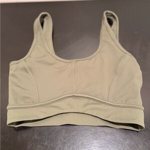Allfenix Tan Scoop Neck Sports Bra